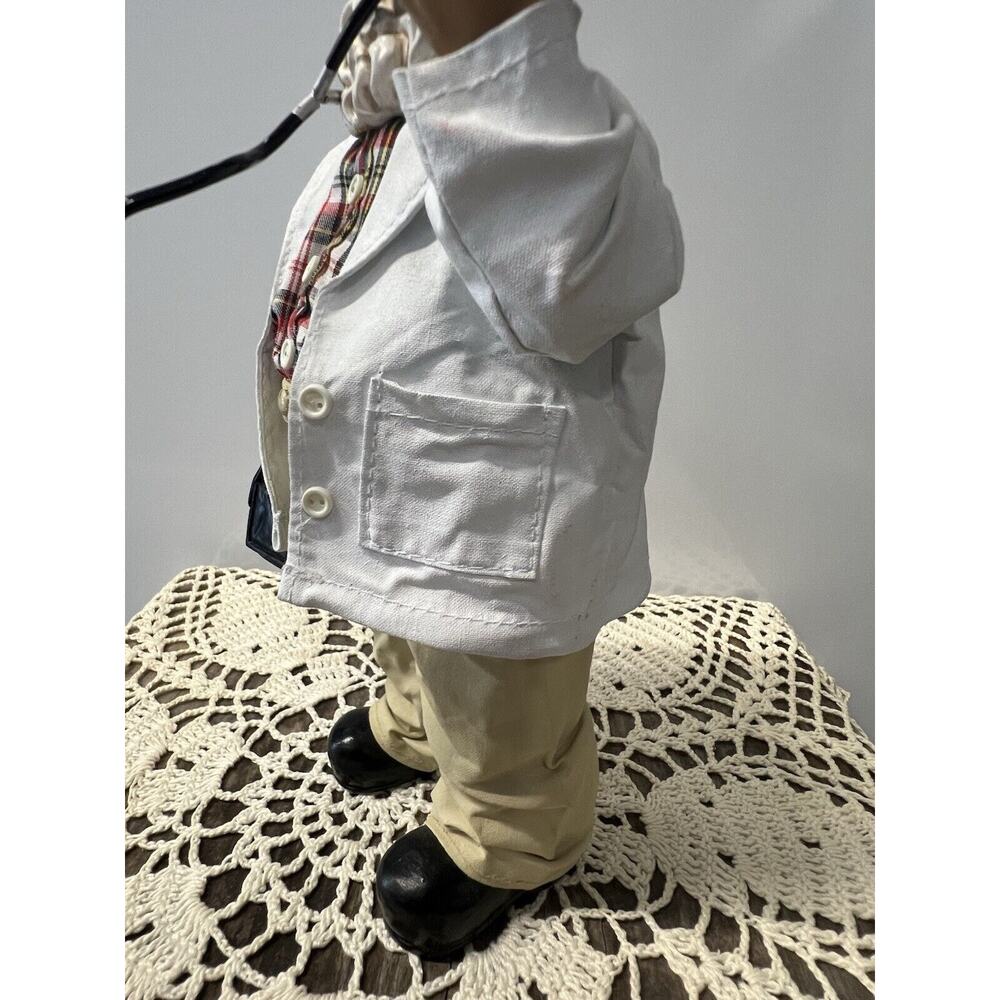 Veterinarian Santa Figurine Kurt S Adler 10" Puppy Kitten Cardinal SEE PHOTOS - Picture 8 of 12